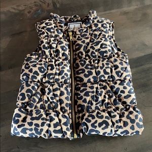 Gymboree leopard print puffer vest